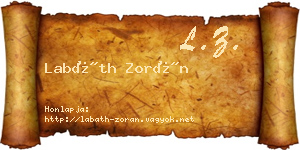 Labáth Zorán névjegykártya